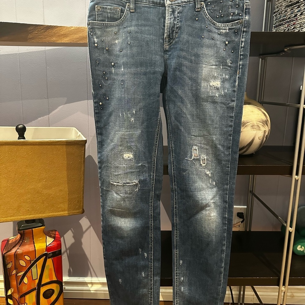 Women's Blue Denim Jeans - Picture 6 of 8